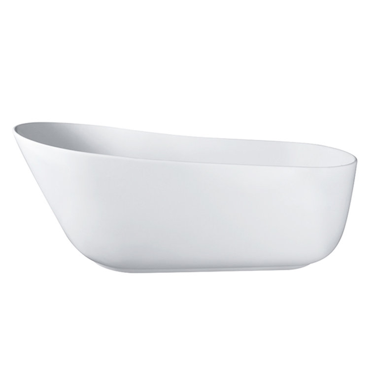 66.9'' Matte White Solid Surface Freestanding Bathtub