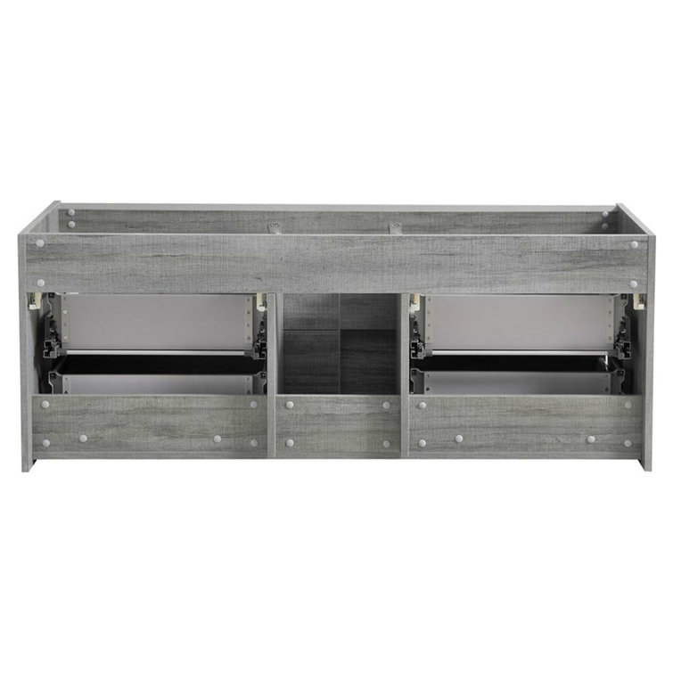 Catania 60" Gray Wall Mount Single Bathroom Vanity Cabinet