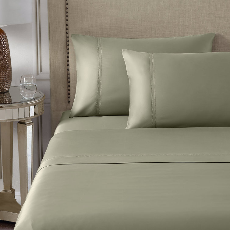 Ivory Queen Egyptian Cotton Sateen Sheet Set