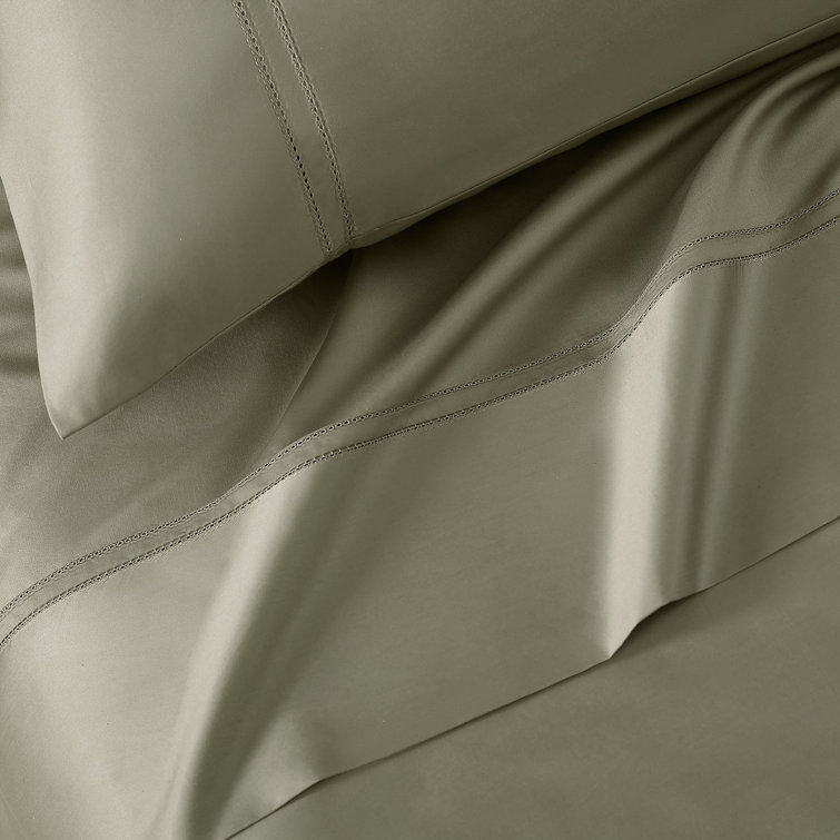 Ivory Queen Egyptian Cotton Sateen Sheet Set