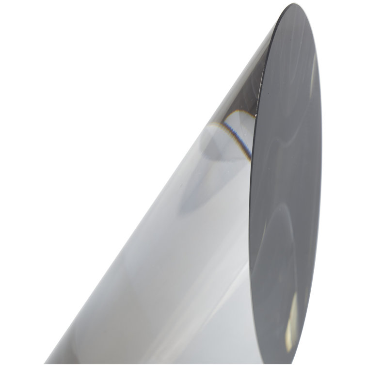 Silver Glass Pyramid Shaped Non-Skid Bookends, Set of 2