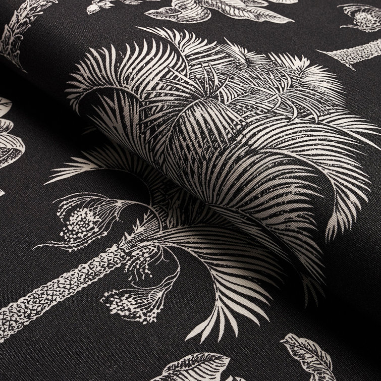 Grand Palms Black Acrylic Outdoor Upholstery Fabric