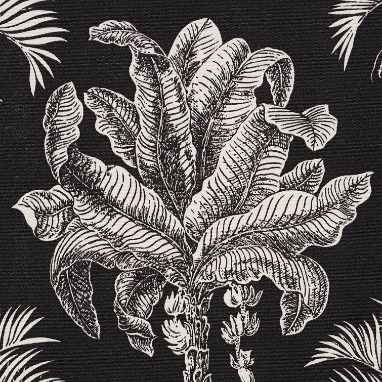 Grand Palms Black Acrylic Outdoor Upholstery Fabric