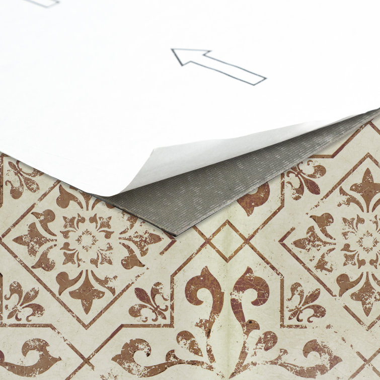 Retro Tan and Taupe 12'' x 12'' Vinyl Peel and Stick Floor Tiles