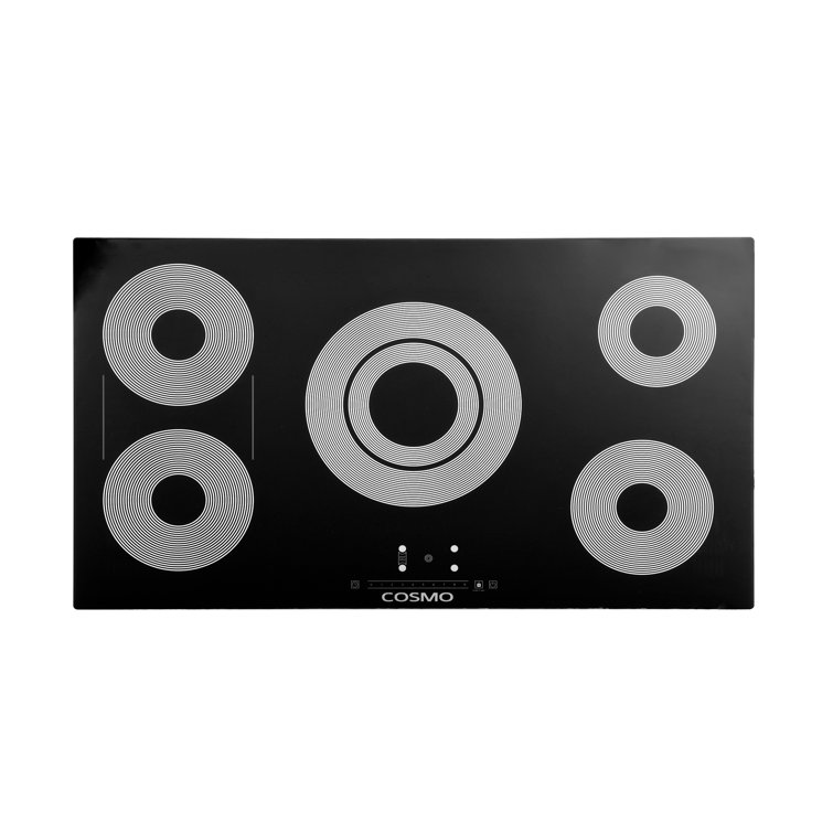 Cosmo 36-Inch Black Ceramic Glass Cooktop with 5 Burners