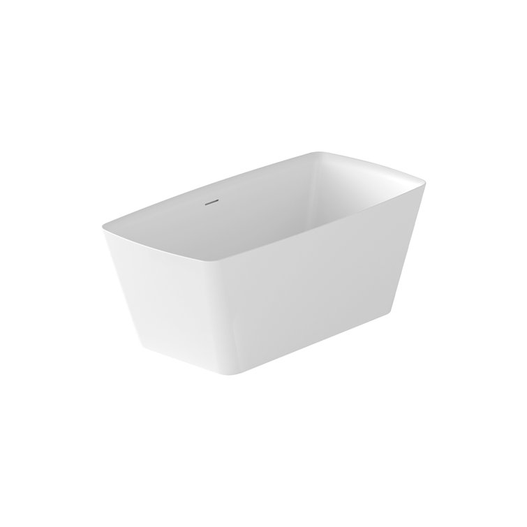 66'' White Acrylic Freestanding Soaking Bathtub