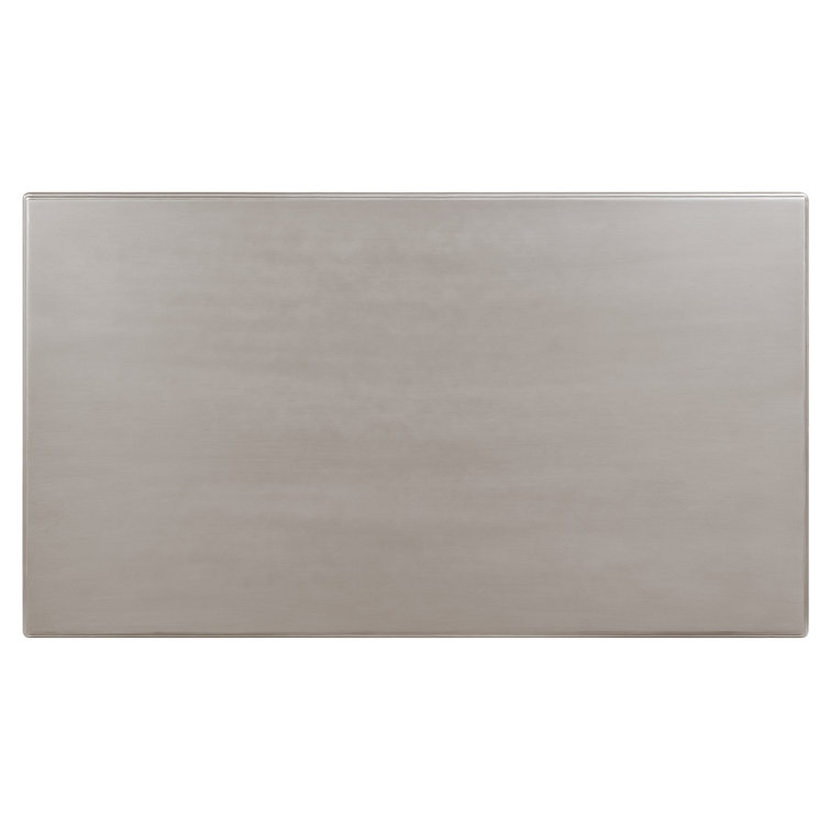 Pelumi Platinum Rectangular Wood Coffee Table with Floral Trim