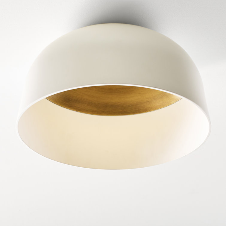 Foundry 14.4" Matte White Aluminum LED Bowl Flush Mount