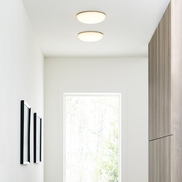 Megan Modern LED Ceiling Bowl Light in Plated Brass