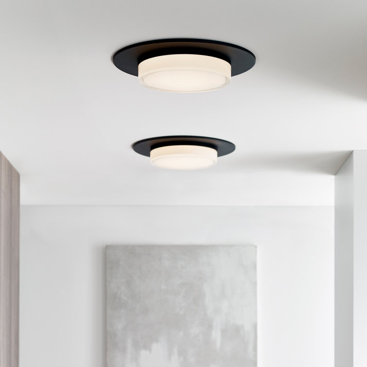 Nightshade Black 17'' Glass LED Flush Mount Light