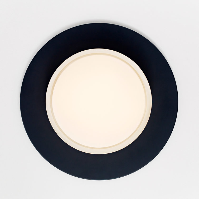 Nightshade Black 17'' Glass LED Flush Mount Light
