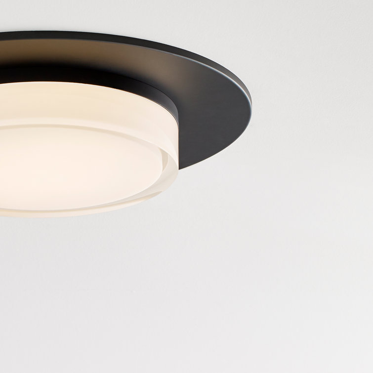 Nightshade Black 17'' Glass LED Flush Mount Light