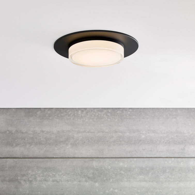 Nightshade Black 17'' Glass LED Flush Mount Light