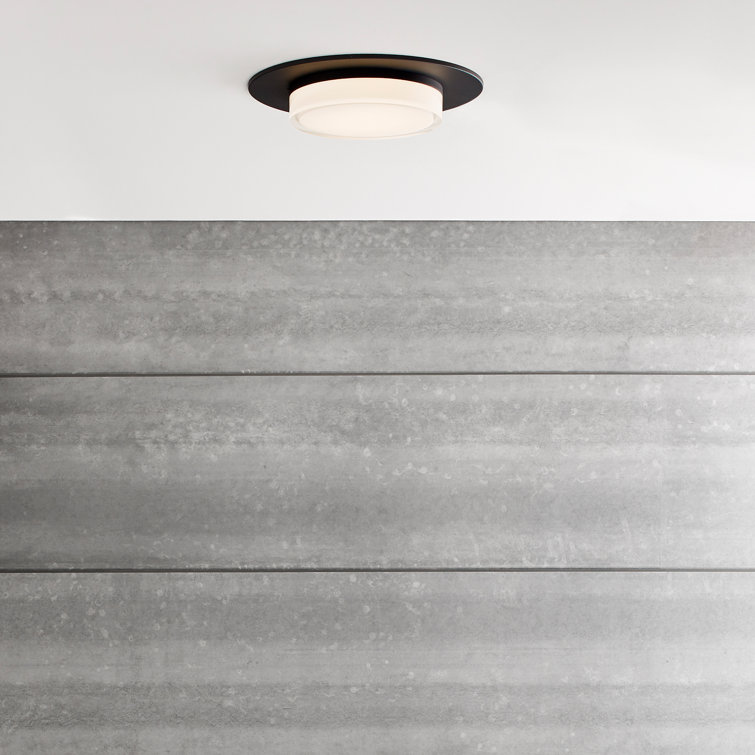 Nightshade Black 17'' Glass LED Flush Mount Light