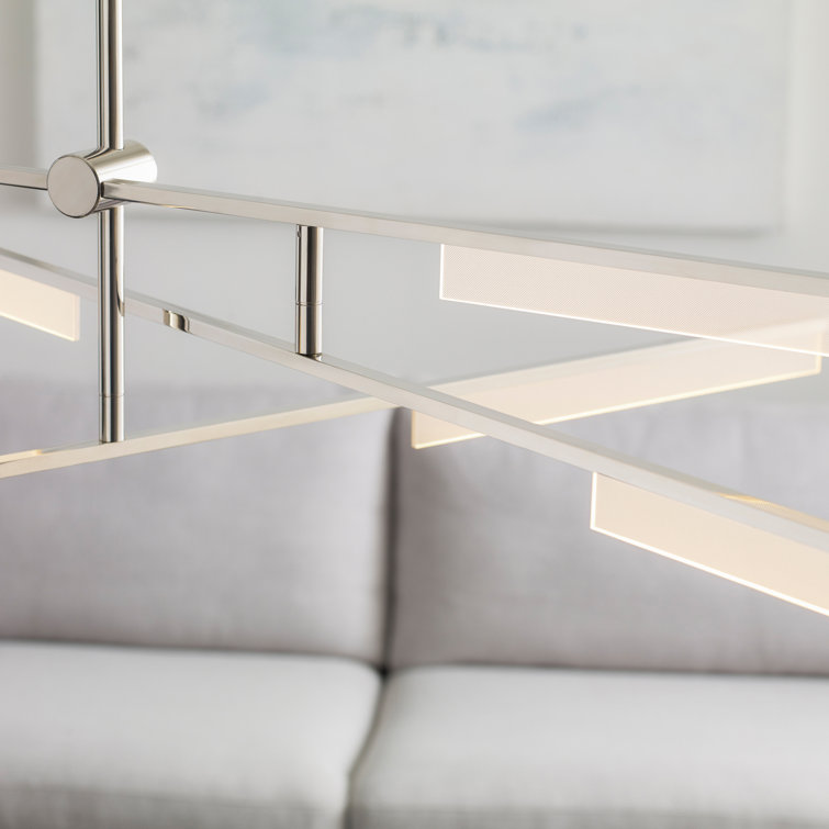 Klee Polished Nickel 3-Light LED Sputnik Chandelier
