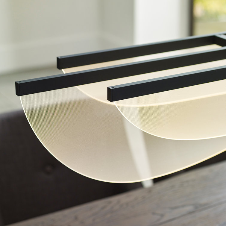 Nyra Nightshade Black 60" LED Linear Suspension with Acrylic Shade