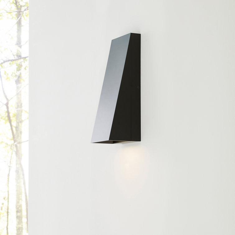 Pitch Black Angular Tier 12" LED Outdoor Wall Sconce