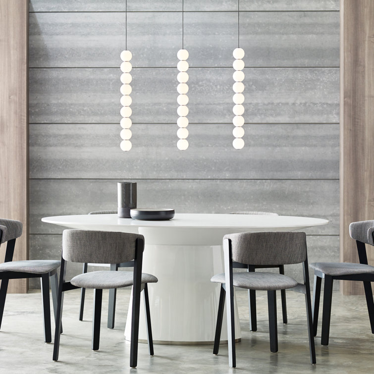 Polished Nickel Glass LED Globe Pendant Light