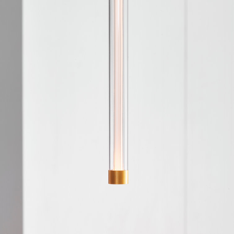 Ecliptic Natural Brass LED Pendant with Clear Glass Diffusion