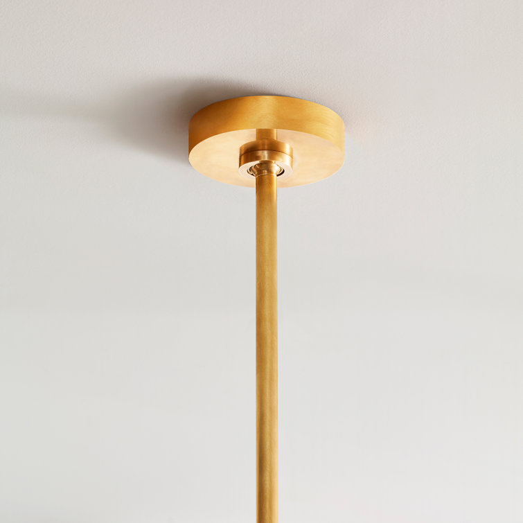 Ecliptic Natural Brass LED Pendant with Clear Glass Diffusion