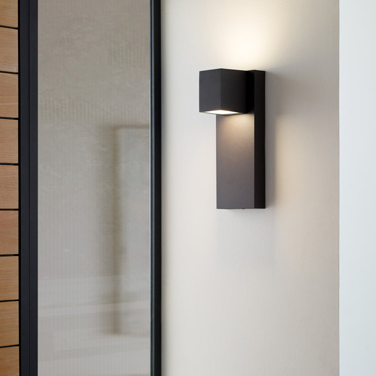 Elegant Quadrate Bronze LED Dimmable Outdoor Sconce