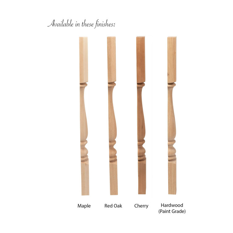 Traditional 35'' Rubberwood Unfinished Kitchen Island Leg 4-Pack