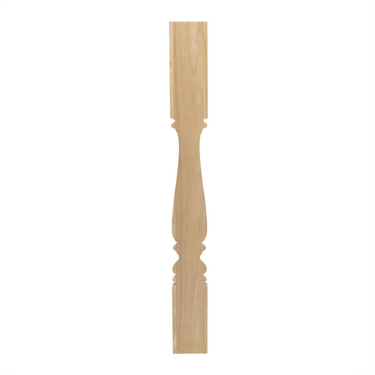 Traditional 35'' Rubberwood Unfinished Kitchen Island Leg 4-Pack