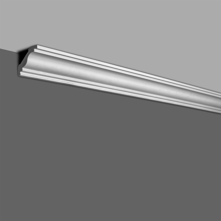 8-Foot Primed White Polystyrene Crown Moulding