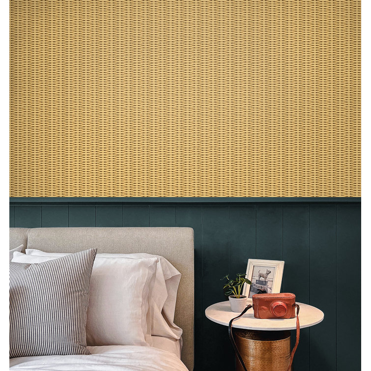 Sisal Wicker Peel and Stick Wallpaper Roll, 20.5" x 18'