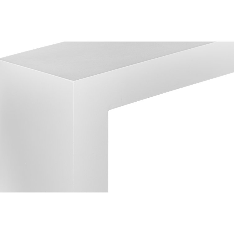 Lazarus White Fiber-Reinforced Concrete Outdoor Dining Bench