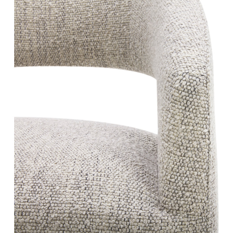 Gray Storm Upholstered Arm Chair with Solid Wood Frame