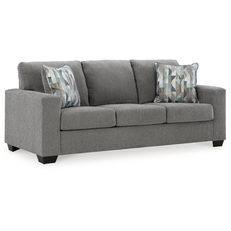 Gray Fabric Queen Sleeper Sofa with Memory Foam Mattress