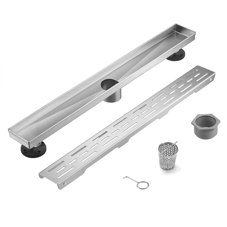 Matte Black 36" Stainless Steel Linear Shower Drain