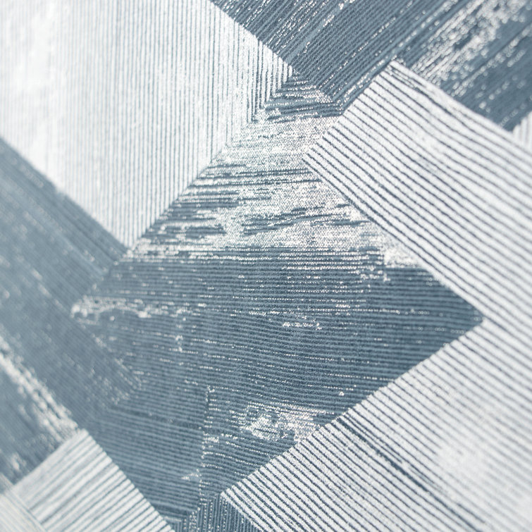 Night Blue Non-Pasted Geometric Wood Wallpaper Roll