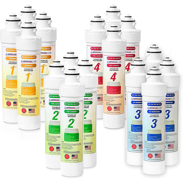 14-Pack White Plastic Under Sink Replacement Water Filters