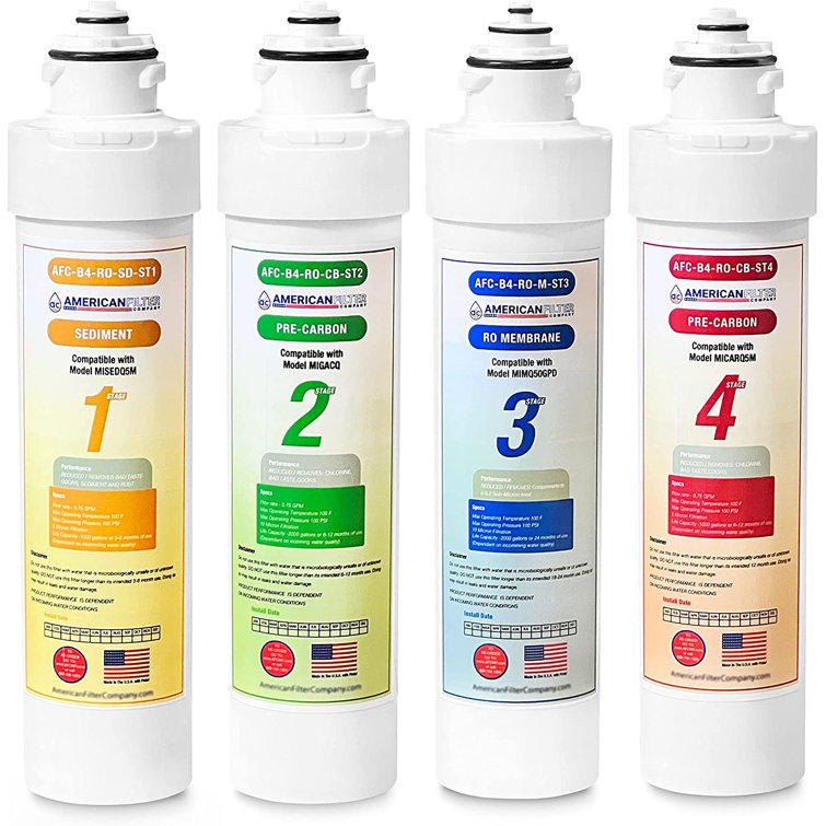 4-Pack Under Sink Replacement Water Filters for Brio Systems