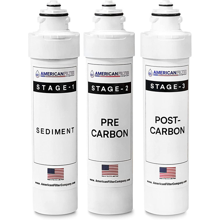 White Plastic 3-Stage Under Sink Replacement Water Filter