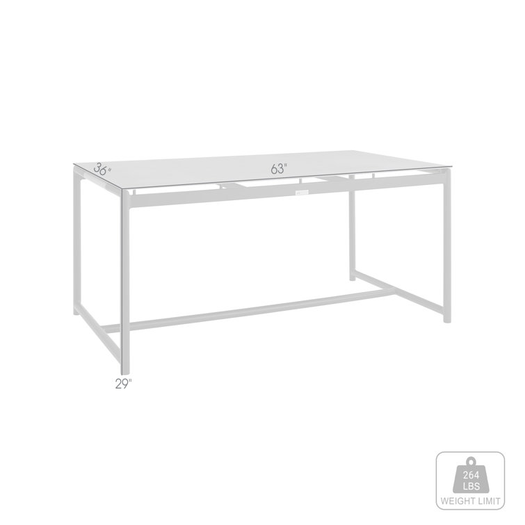Anat Outdoor Dining Table in Aluminum and Teak with Stone Top