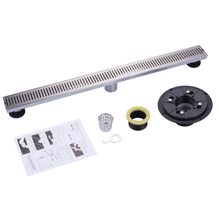 24 Inch Brushed Nickel Stainless Steel Linear Shower Drain