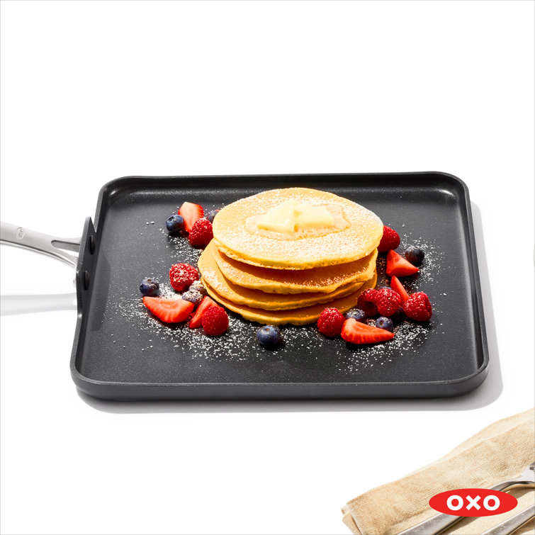 OXO 11" Black Non-Stick Aluminum Griddle with Stainless Steel Handle