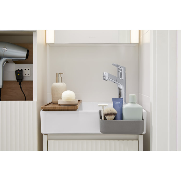 Spacity Dual-Sided Natural Bamboo Wall Mount Storage Tray