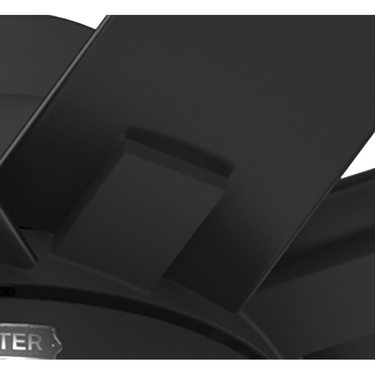 Overton Matte Black 72" 10-Blade Ceiling Fan with LED Light
