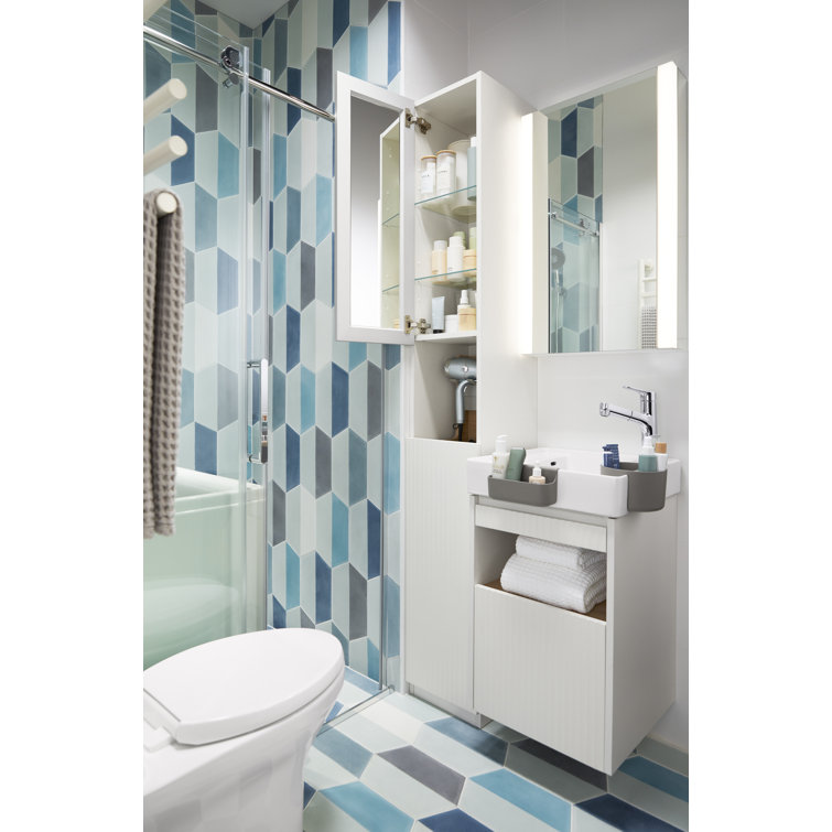 White 22-3/4" Wall-Hung Bathroom Vanity Cabinet