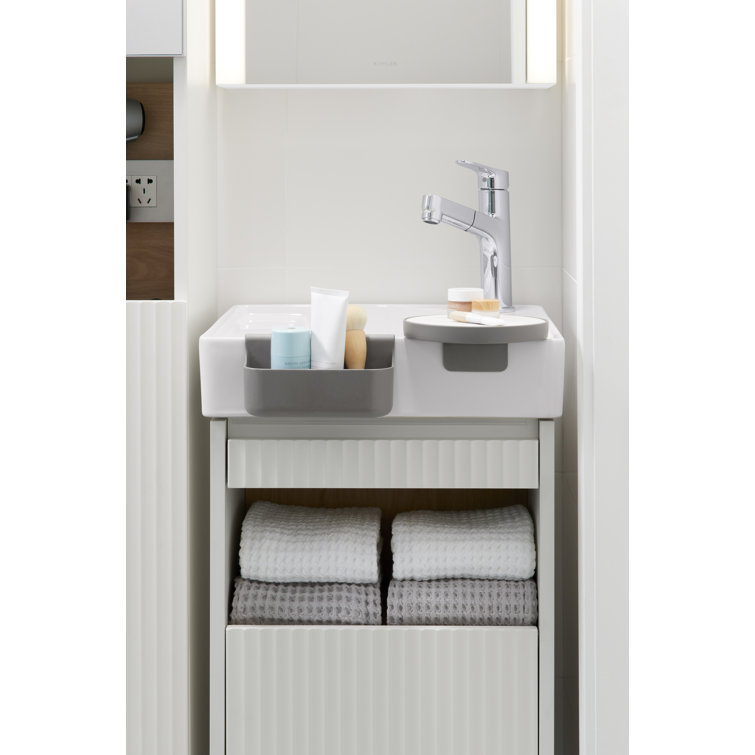 White 22-3/4" Wall-Hung Bathroom Vanity Cabinet