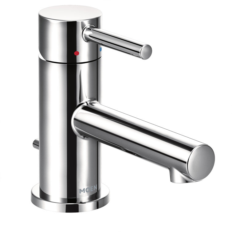Chrome Single Handle Low Profile Bathroom Faucet