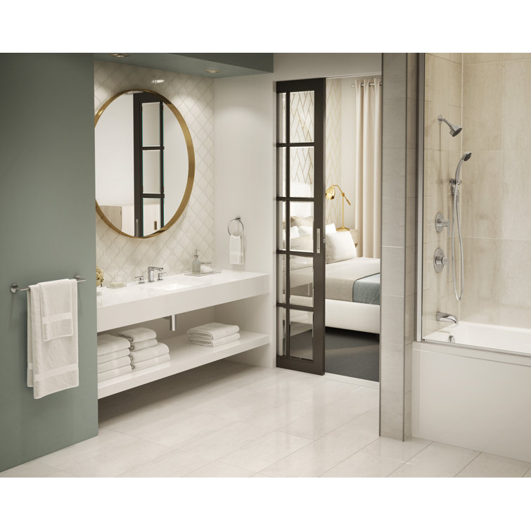 Identity 24" Chrome Wall Mounted Metal Towel Bar