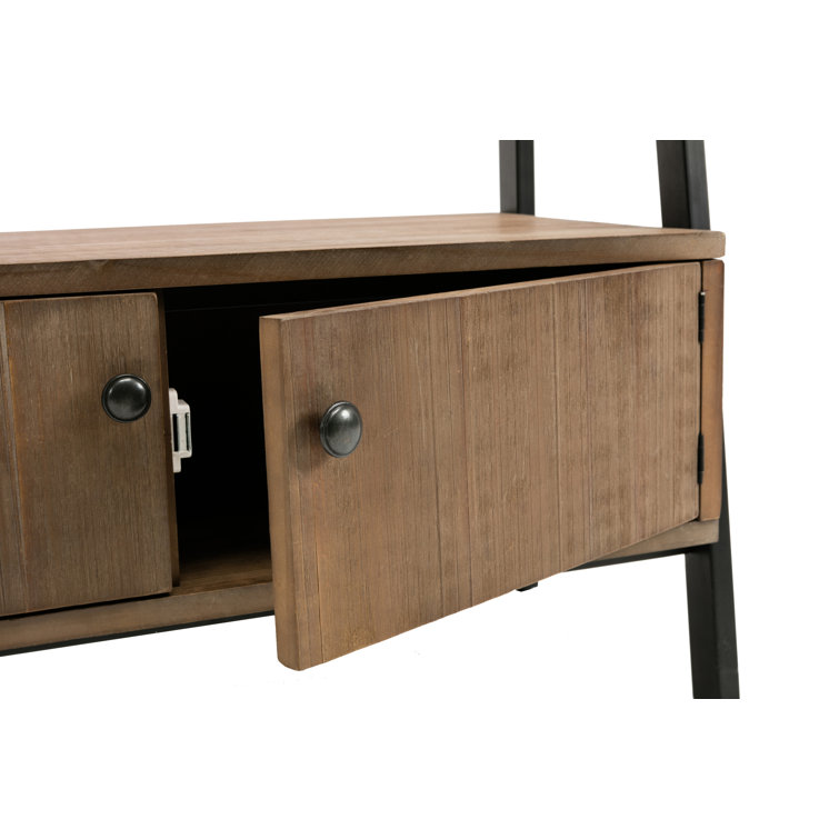 Carlton Mid-Century Natural Fir Hall Tree with Storage