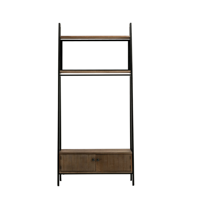 Carlton Mid-Century Natural Fir Hall Tree with Storage