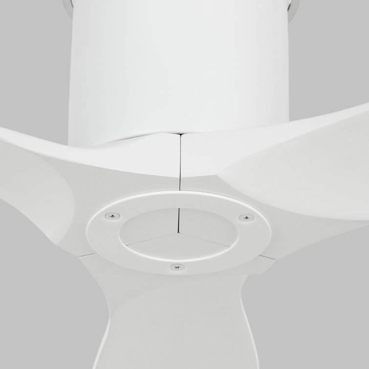 52'' Matte White Acrylic Ceiling Fan with LED Light and Remote