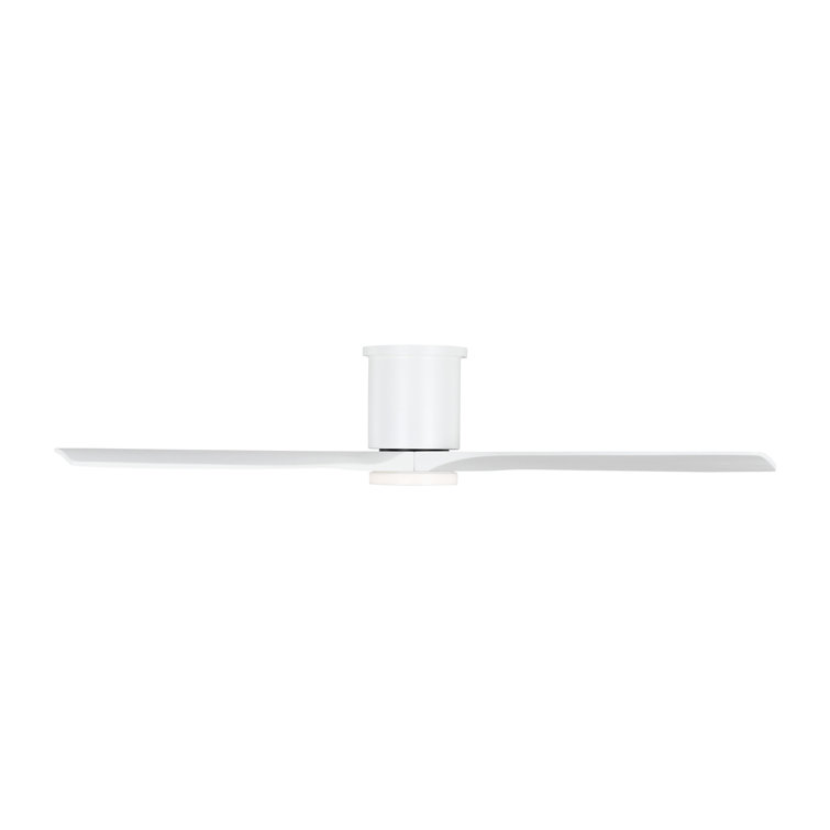 52'' Matte White Acrylic Ceiling Fan with LED Light and Remote